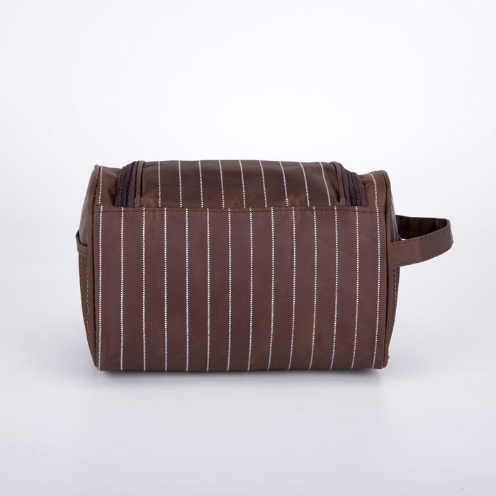 Косметичка на молнии, наружный карман, цвет коричневый Косметичка на молнии, наружный карман, цвет коричневый