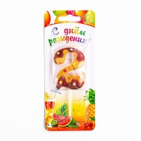 Свеча для торта "Печенье с шоколадной глазурью", цифра 2, 5,5 см Свеча для торта "Печенье с шоколадной глазурью", цифра 2, 5,5 см