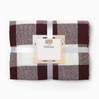 Плед Пикник 140х200см, 08/бел/кор, хл 20%, пан40%, пэ40%