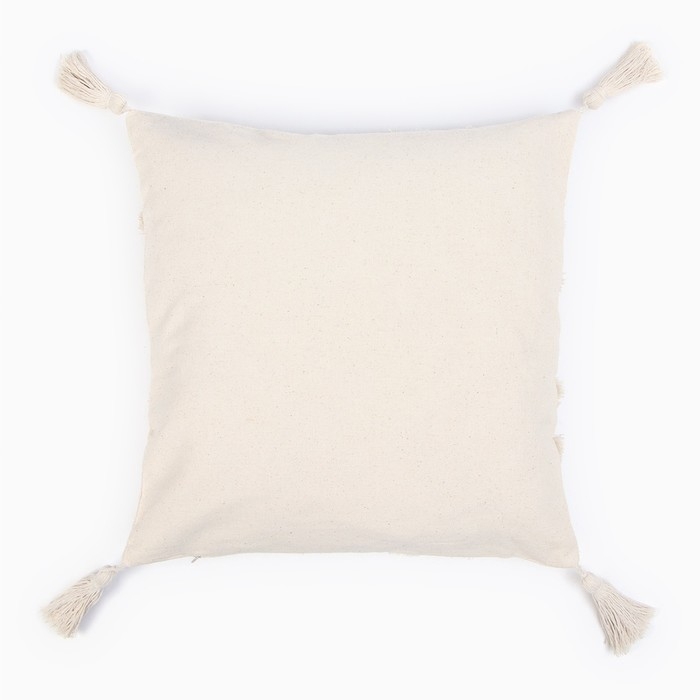 Наволочка декоративная &laquo;Этель&raquo; Бохо, 45х45 см, цвет молочный, 100% хлопок