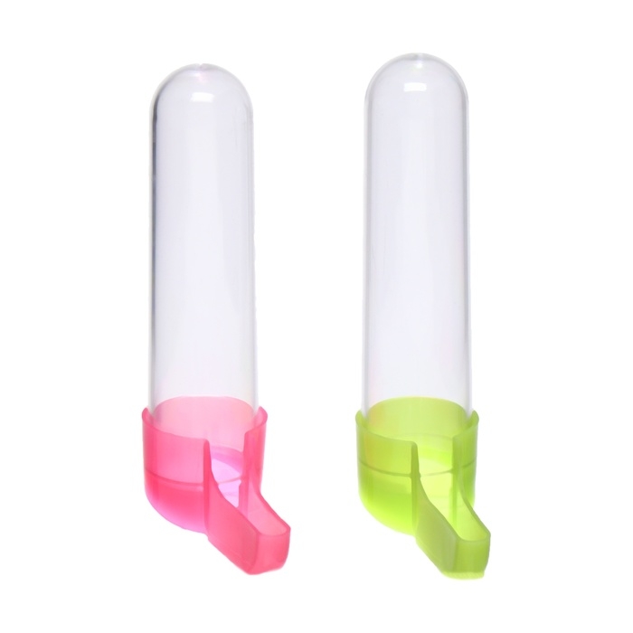 Набор из 2 поилок для птиц, 80 мл, 15 х 8 см, микс цветов Набор из 2 поилок для птиц, 80 мл, 15 х 8 см, микс цветов