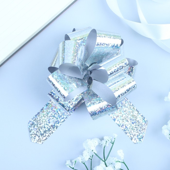 Бант-шар №3 голография, цвет серебро Бант-шар №3 голография, цвет серебро