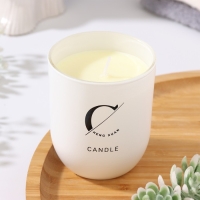 Свеча ароматическая "Home Fragrance", ирис и сладости, белая, 7х8 см Свеча ароматическая "Home Fragrance", ирис и сладости, белая, 7х8 см