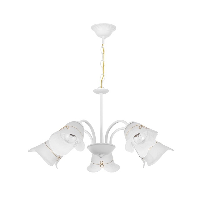 Люстра потолочная Настольгия 5х40Вт Е27 Белый 55x55x55 см