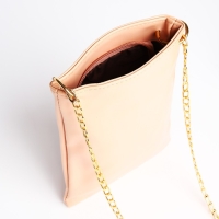 Сумка женская на молнии, цвет розовый