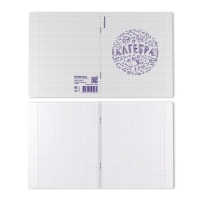 Тетрадь предметная АЛГЕБРА, 48 листов в клетку, ErichKrause Chaos, пластиковая обложка, шелкография, блок офсет 100% белизна, инфо-блок