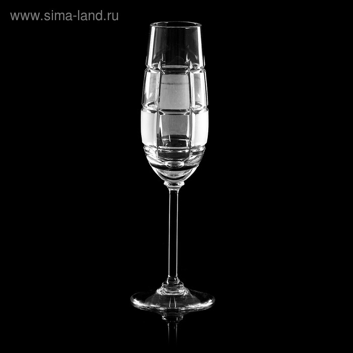 Набор бокалов хрустальных для шампанского &laquo;Шахматы&raquo;, 160 мл, 6 шт