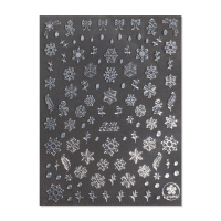 Новый год! Наклейки для ногтей &laquo;Снежинки&raquo;, фольгированные, цвет серебристый