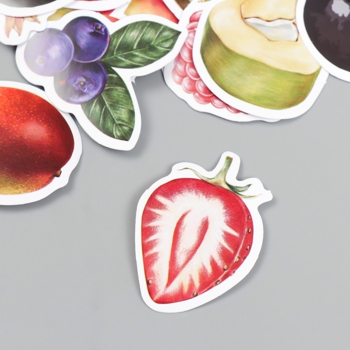 Наклейки для творчества Наклейки для творчества "Фруктовый микс" набор 46 шт 6,3х4,3х1,1 см