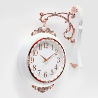 Часы настенные двусторонние, на подвесе, плавный ход, 36 х 32 см, d-27 см, циферблат 19 см Часы настенные двусторонние, на подвесе, плавный ход, 36 х 32 см, d-27 см, циферблат 19 см