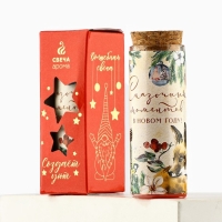 Свеча новогодняя «Сказочных моментов», на Новый год, аромат вишня, 9 х 3,5 см Свеча новогодняя «Сказочных моментов», на Новый год, аромат вишня, 9 х 3,5 см