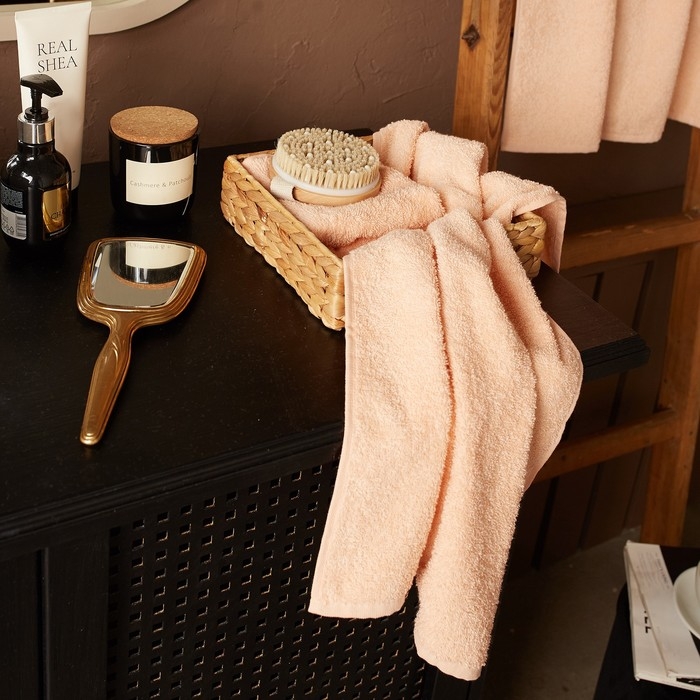 Полотенце махровое Экономь и Я 30х60 см, цвет персиковый мокко, 100% хлопок, 350 гр/м2 Полотенце махровое Экономь и Я 30х60 см, цвет персиковый мокко, 100% хлопок, 350 гр/м2