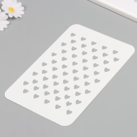 Трафарет пластиковый "Сердечки", 16х24 см