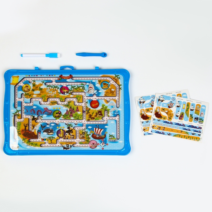 Игровой набор лабиринт &laquo;Сказочный остров&raquo;, маркерная доска, 2 &times; 36 &times; 27,5 см