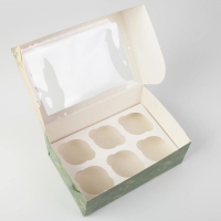 Коробка для капкейков &laquo;Милый зайчик&raquo; 17 х 25 х 10см, Новый год