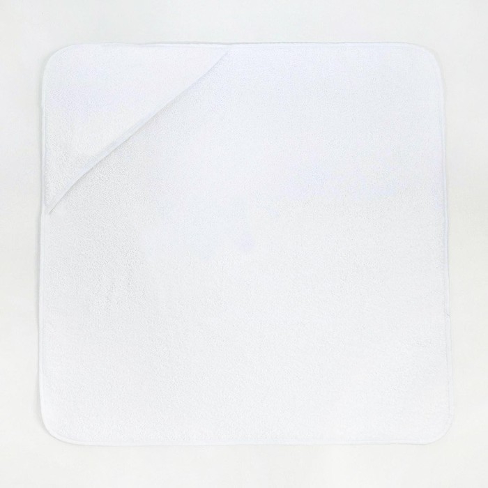 Полотенце уголок махровое Крошка Я 85х85 см, цвет белый, 100% хлопок, 320 г/м