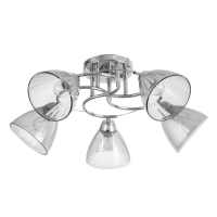 Люстра "Поли" 5х60Вт Е27 Хром 58х58х24см