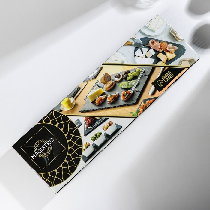 Поднос из сланца Magistro Valley, 40&times;12 см