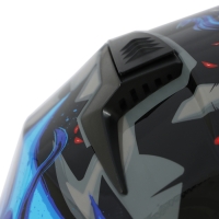 Шлем интеграл с двумя визорами, размер XL (60-61), модель BLD-M67E, черно-синий Шлем интеграл с двумя визорами, размер XL (60-61), модель BLD-M67E, черно-синий