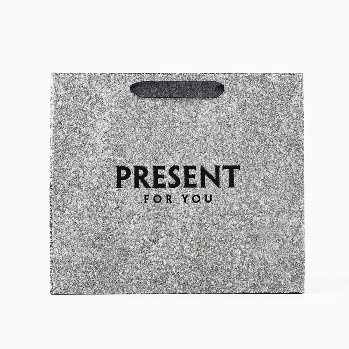 Пакет ламинированный горизонтальный &laquo;Подарок для тебя&raquo;, глиттер, M, 30 х 26 х 9 см