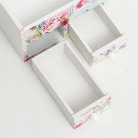 Шкатулка дерево с зеркалом "Бабочки и розы" 10,5х10,8х7 см Шкатулка дерево с зеркалом "Бабочки и розы" 10,5х10,8х7 см