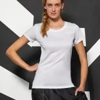 Футболка женская Sublimation белая, размер XXL