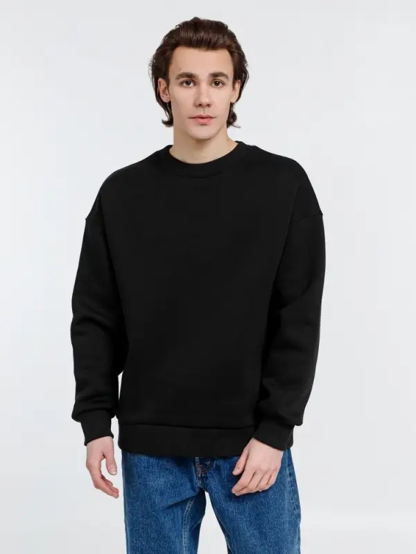 Свитшот оверсайз унисекс True Self, черный, размер S