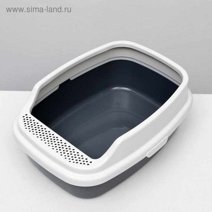 Туалет Туалет "Айша" М с бортом 53 х 39 х 21 см, серый