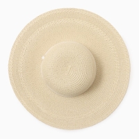 Шляпа женская MINAKU, цв. молочный, р-р 58 Шляпа женская MINAKU, цв. молочный, р-р 58