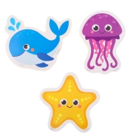 Набор стикеров EVA для ванны&laquo;Морские жители&raquo;, 3 шт, Крошка Я