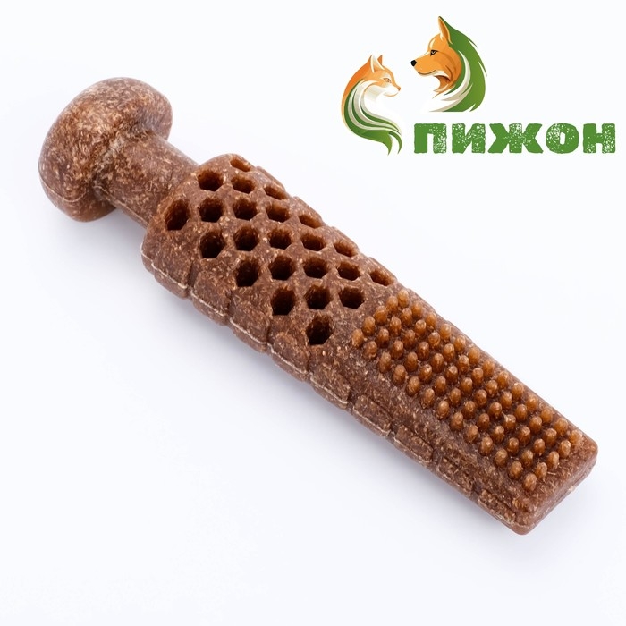 Игрушка для собак Игрушка для собак "Башня", TPR+Бамбук, массажная, 14 х 2,8 см