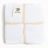Набор для бани и ванной Этель &laquo;Вафля&raquo; полотенце 70*140 см+чалма 21*25 см, цв.белый