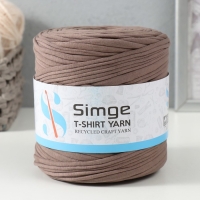 Трикотажная пряжа вторичная 90% хлопок,10% п/э, 100м/450&plusmn;50 гр (кофе с молоком) МИКС