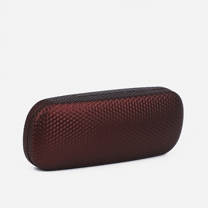 Футляр для очков на хлопушке, длина 16 см, цвет коричневый Футляр для очков на хлопушке, длина 16 см, цвет коричневый