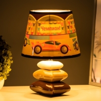 Настольная лампа "Гонки" Е14 15Вт бело-чёрный 20х20х28 см RISALUX Настольная лампа "Гонки" Е14 15Вт бело-чёрный 20х20х28 см RISALUX