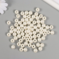 Набор бусин "Жемчуг" d 10 мм, 250 гр, молочный