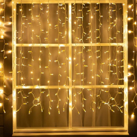 Гирлянда &laquo;Занавес&raquo; 2 х 1.5 м, IP65, УМС, белая нить, 360 LED, свечение тёплое белое, 220 В