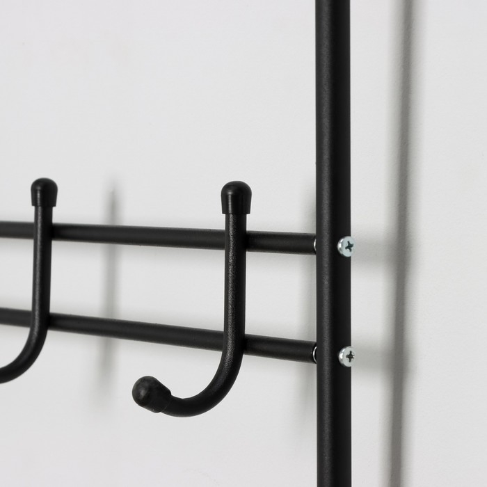 Стеллаж в прихожую &laquo;Константа&raquo;, 69&times;26&times;183 см, цвет чёрный