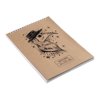 Скетчпад для акварели 250х170 мм, 18 листов 240 г/м2, на гребне, New stories, обложка крафт-картон, тиснение фольгой Скетчпад для акварели 250х170 мм, 18 листов 240 г/м2, на гребне, New stories, обложка крафт-картон, тиснение фольгой