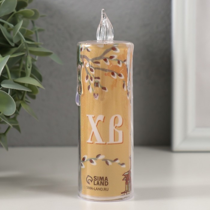 Ночник "Свеча" (Верба)  3хLR1130 3,8х3,8х12см