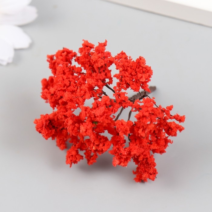 Искусственное растение для творчества пластик "Красный клён" 6х7,3 см