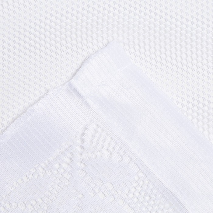 Штора кухонная 265х165 см, белый, 100% п/э, шторная лента