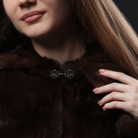 Декоративная застёжка, 4,5 &times; 1,5 см, цвет чёрный