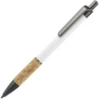 Ручка шариковая Cork, белая Ручка шариковая Cork, белая