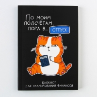 Умный блокнот для планирования финансов &laquo;Кот&raquo;, формат А6, 68 листов.