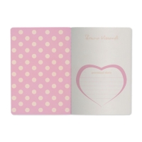 Тетрадь 40 листов в клетку сшивная BrunoVisconti FROM HEART TO HEART, обложка мелованный картон, soft touch, фольга, тонированный блок 70 г/м2