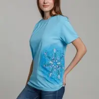 Футболка &laquo;Вместе и вовремя&raquo;, голубая, размер S