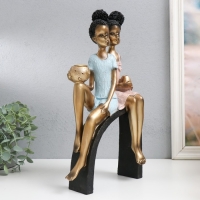 Сувенир полистоун подсвечник "Дети на горке, с кувшинами" бело-золотой 19,5х10х35 см Сувенир полистоун подсвечник "Дети на горке, с кувшинами" бело-золотой 19,5х10х35 см