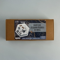 Набор для создания поддона из гипса с сухоцветами &laquo;Шестиугольник&raquo;