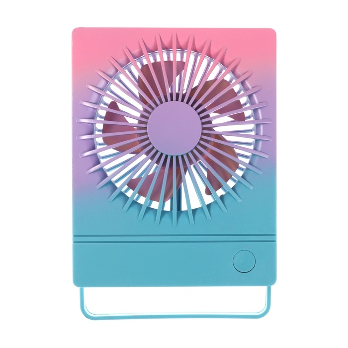 Портативный вентилятор YS2202B, 500 мАч, 3 режима, вход micro-USB, провод,градиент холодный Портативный вентилятор YS2202B, 500 мАч, 3 режима, вход micro-USB, провод,градиент холодный